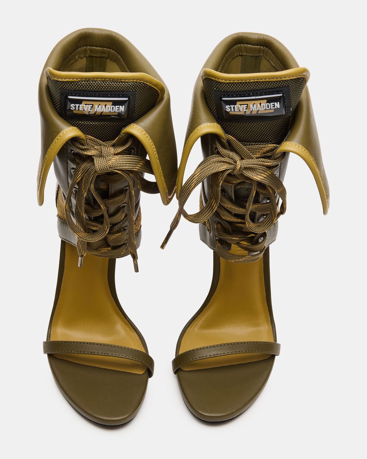 CASELLA Olive Open-Toe Stiletto Lace-Up Women's Heel Steve Madden OLIVE