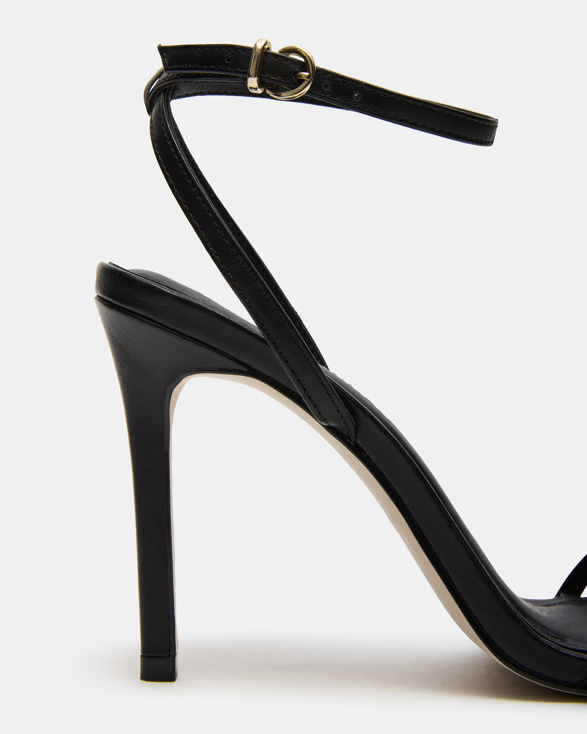 JYPSEY Black Leather Strappy Stiletto Women's Heel Steve Madden BLACK LEATHER