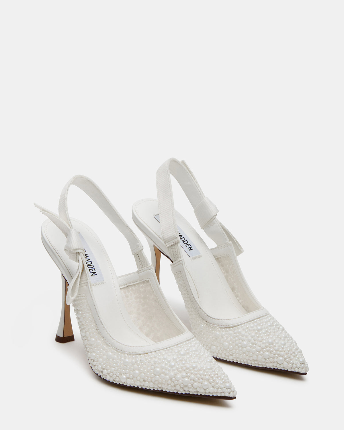 BRI White Lace Slingback Pump Women's Heel Steve Madden WHITE LACE
