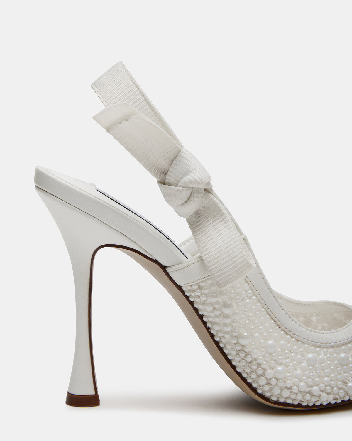 BRI White Lace Slingback Pump Women's Heel Steve Madden WHITE LACE