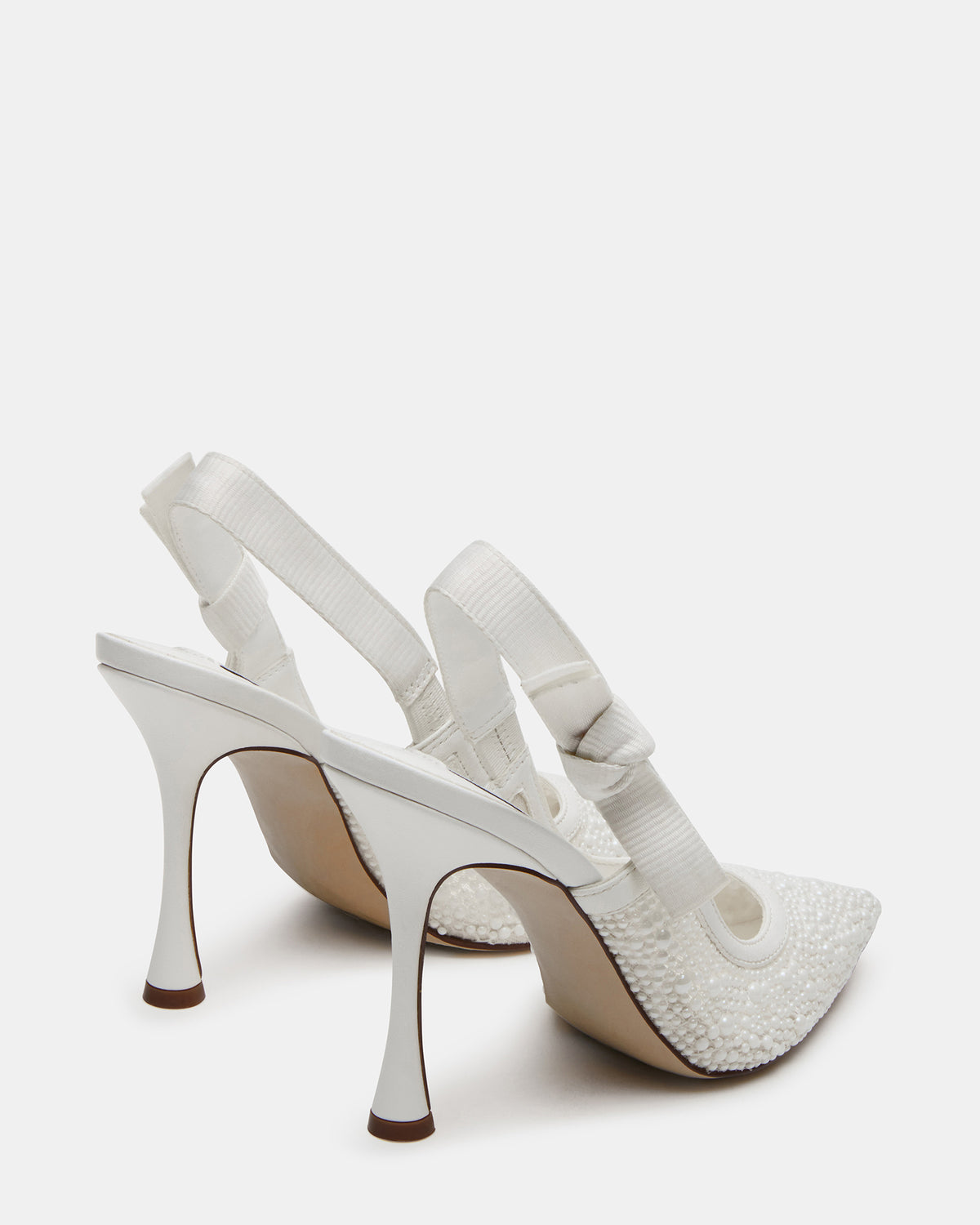 BRI White Lace Slingback Pump Women's Heel Steve Madden WHITE LACE