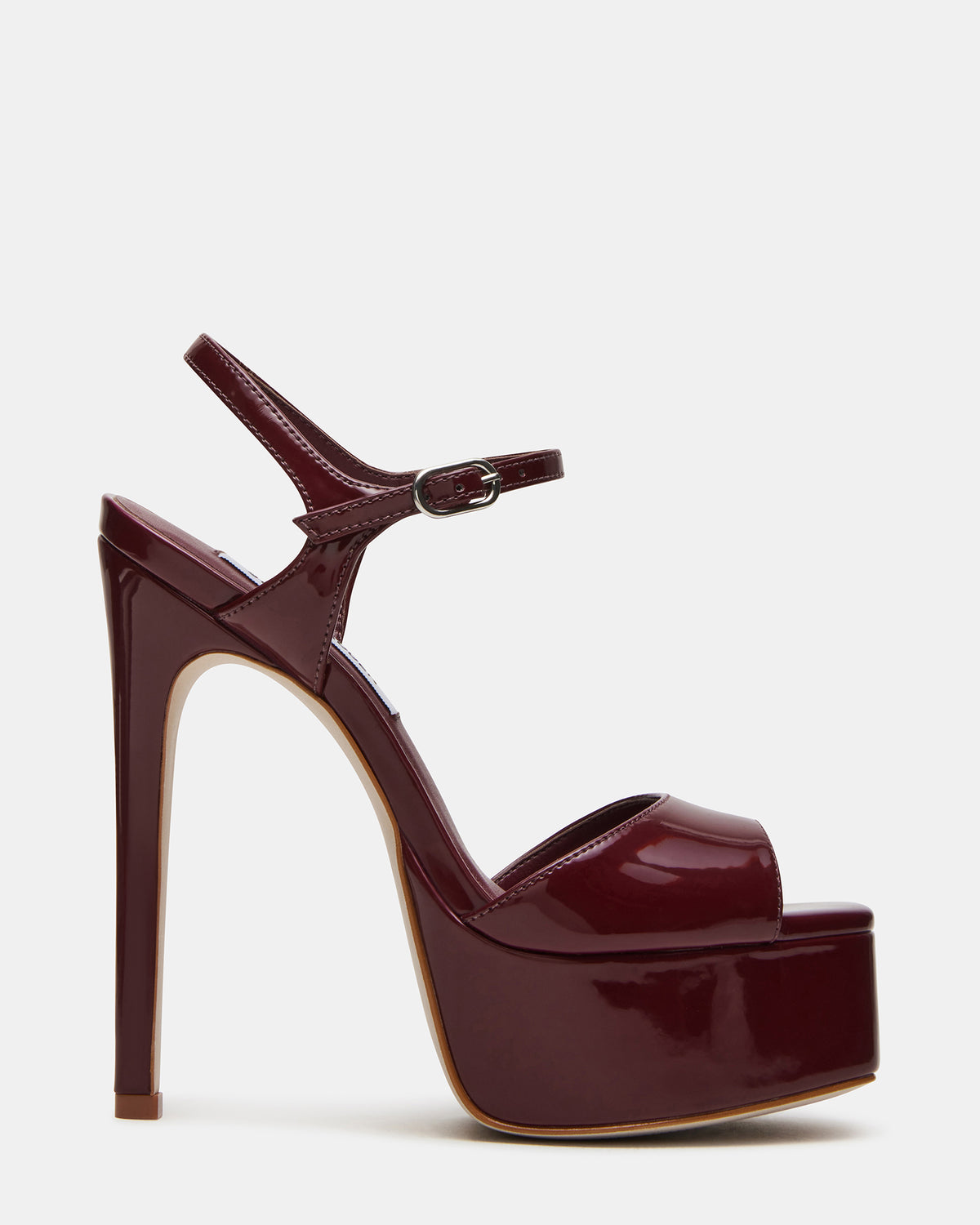 COLOGNE Wine Patent Platform Stiletto Women's Heel Steve Madden WINE PATENT