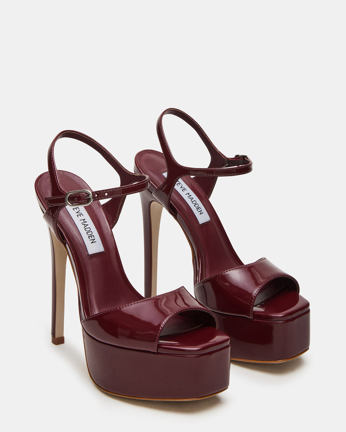 COLOGNE Wine Patent Platform Stiletto Women's Heel Steve Madden WINE PATENT