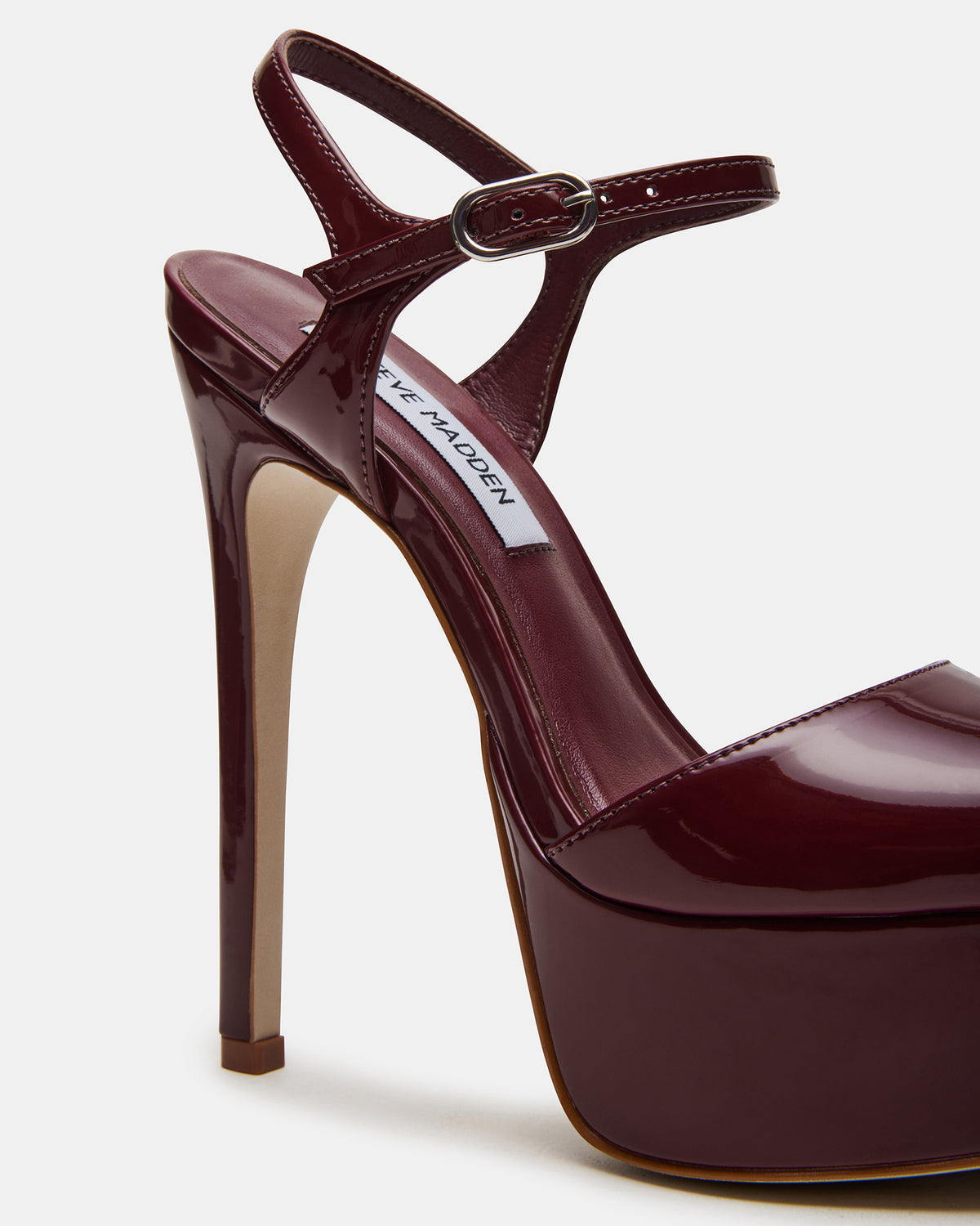 COLOGNE Wine Patent Platform Stiletto Women's Heel Steve Madden WINE PATENT