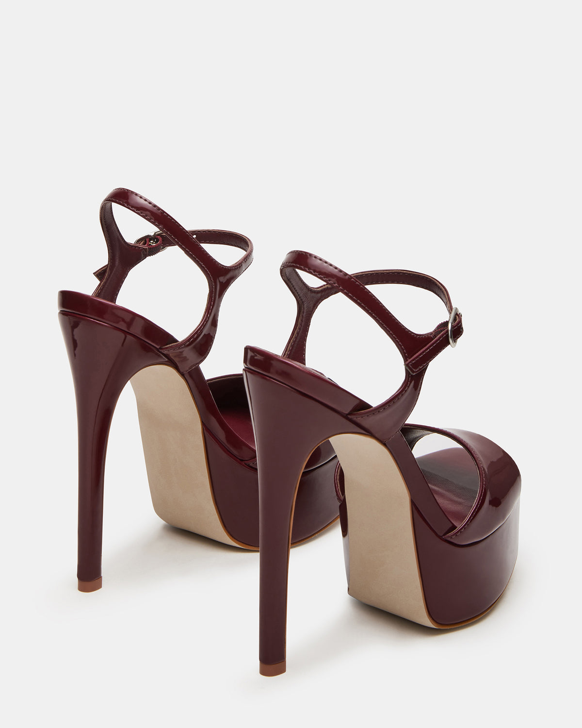 COLOGNE Wine Patent Platform Stiletto Women's Heel Steve Madden WINE PATENT