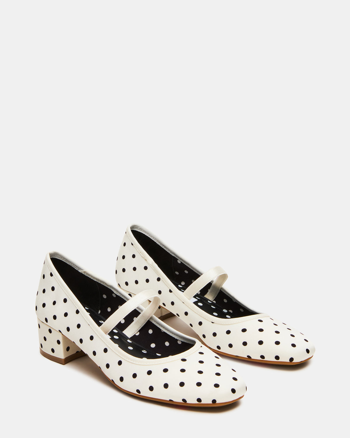 MURAL Polka Dot Mary Jane Block Heel Square-Toe Women's Heel Steve Madden POLKA DOT