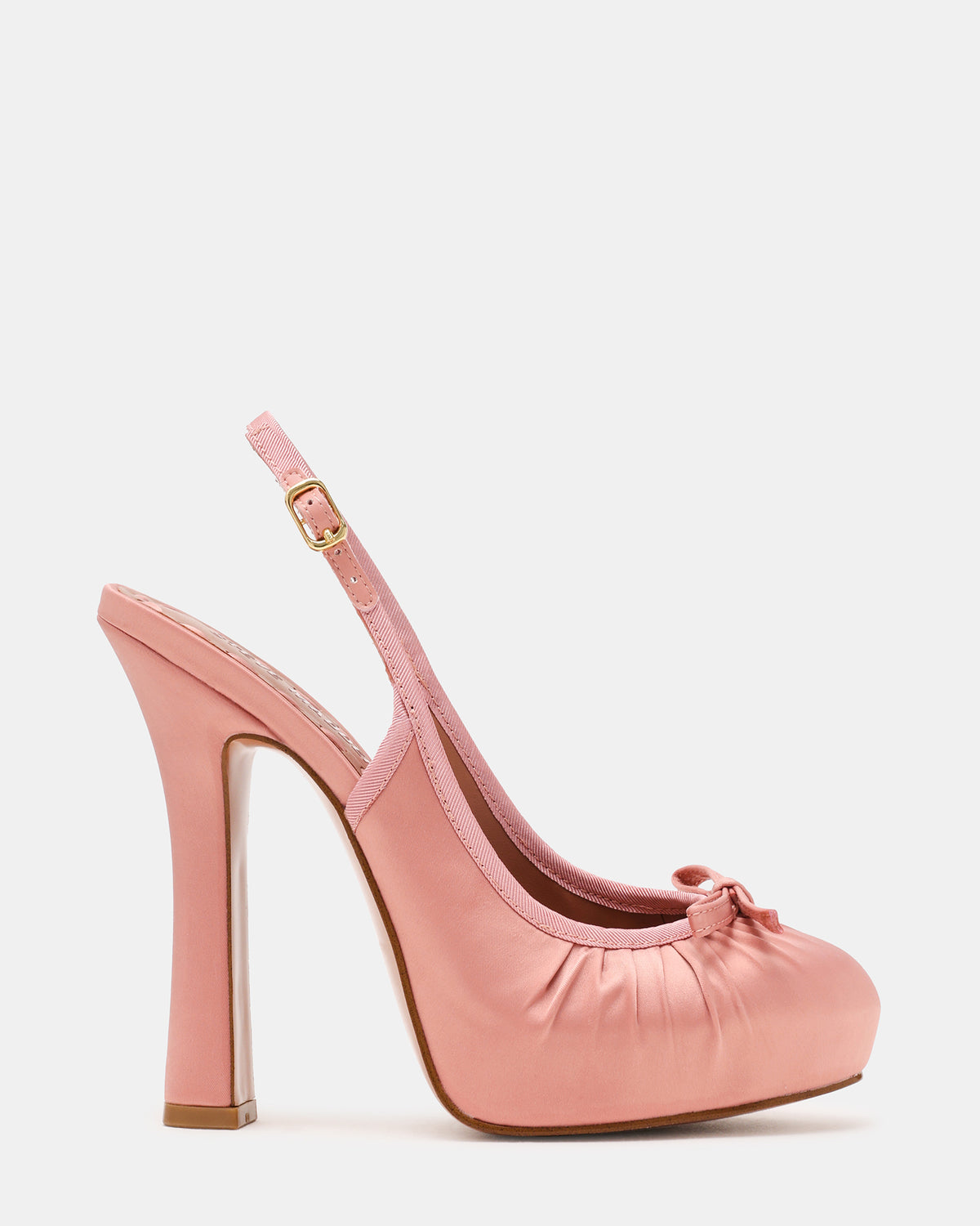SOFIE Blush Satin Bow Slingback Platform Women's Heel Steve Madden BLUSH SATIN