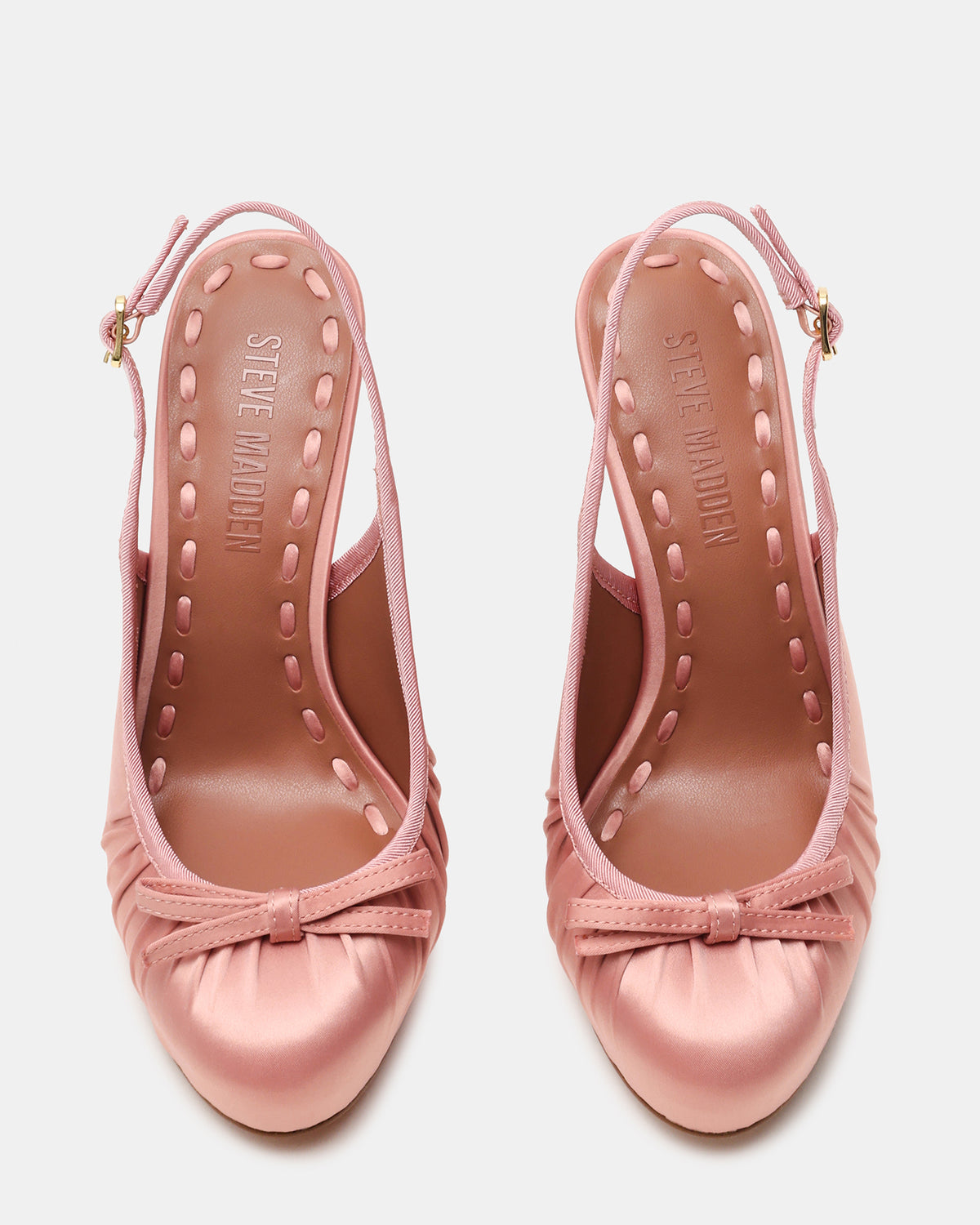 SOFIE Blush Satin Bow Slingback Platform Women's Heel Steve Madden BLUSH SATIN