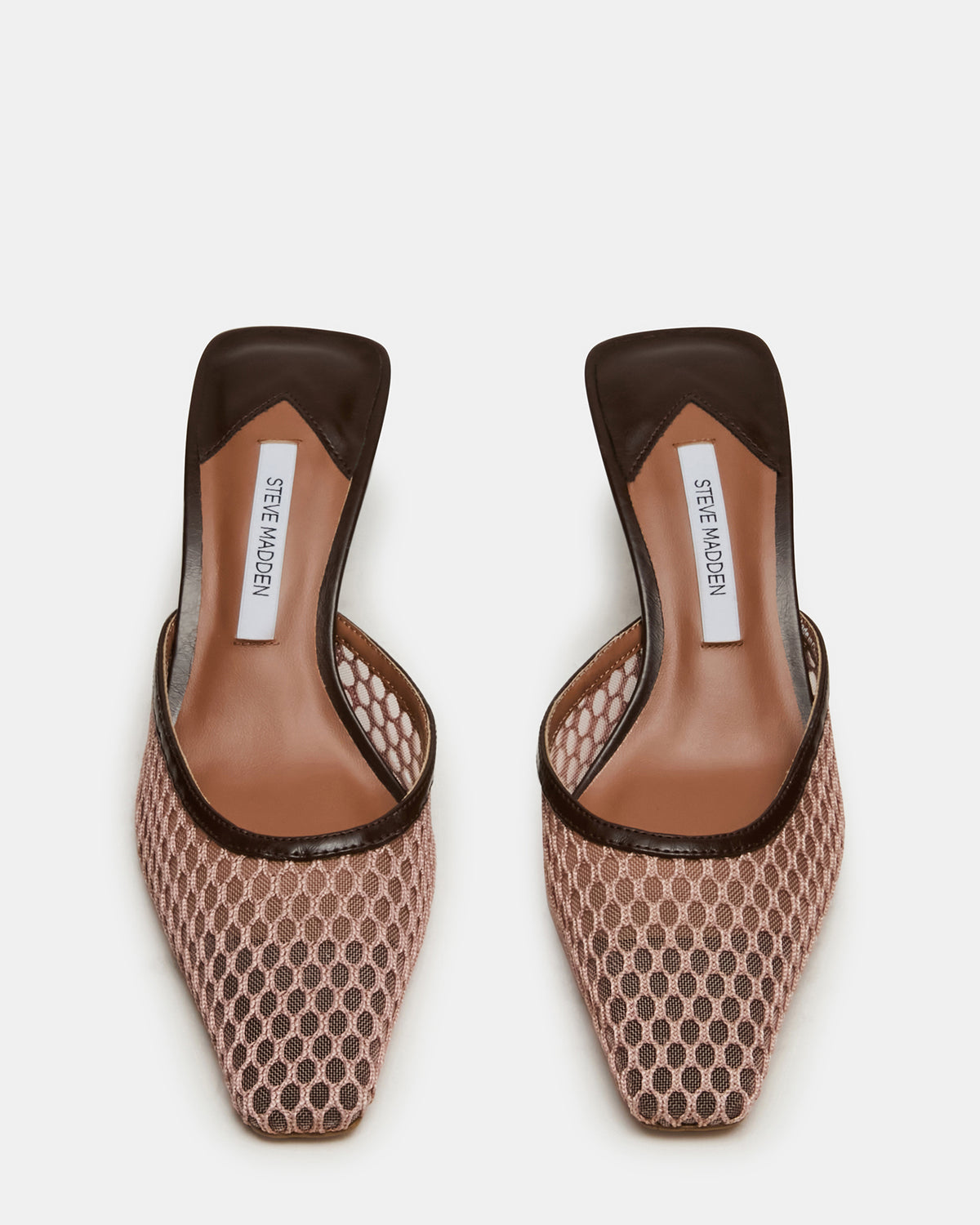 ALYSE Mocha Mesh Square-Toe Mule Women's Kitten Heel Steve Madden MOCHA