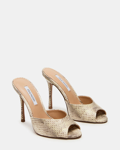 PRIYA Natural Snake Mule Women's Heel Steve Madden NATURAL SNAKE