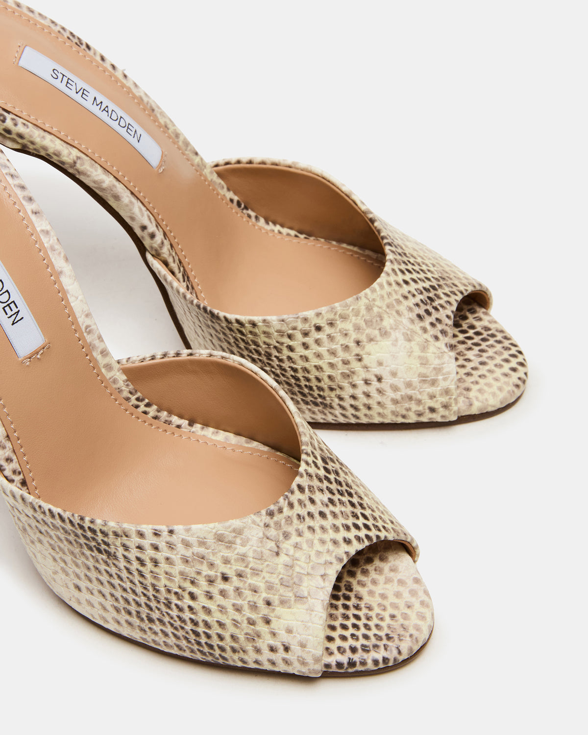 PRIYA Natural Snake Mule Women's Heel Steve Madden NATURAL SNAKE