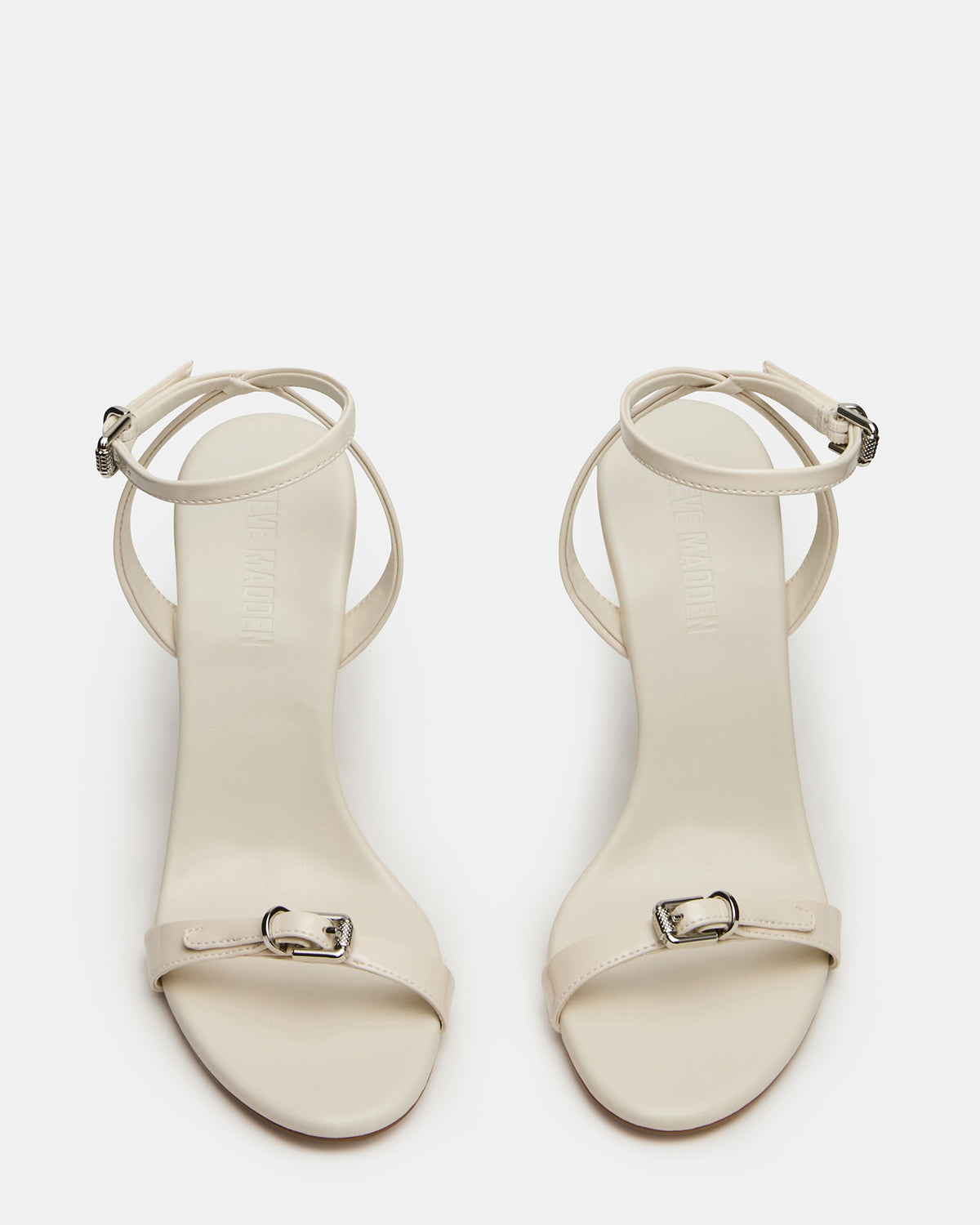 FOXX Bone Patent Strappy Stiletto Open-Toe Women's Heel Steve Madden BONE PATENT