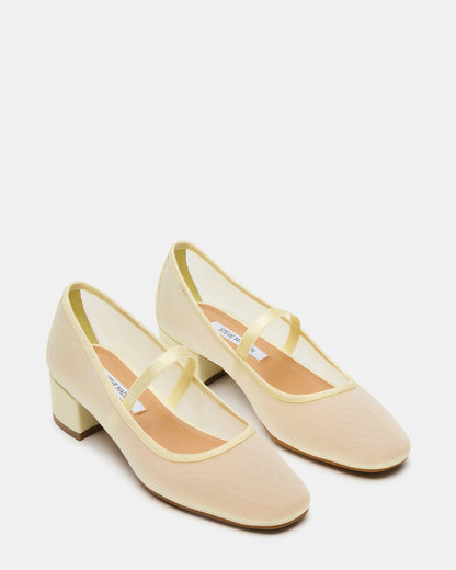 MURAL Butter Yellow Mary Jane Block Heel Square-Toe Women's Heel Steve Madden BUTTER YELLOW