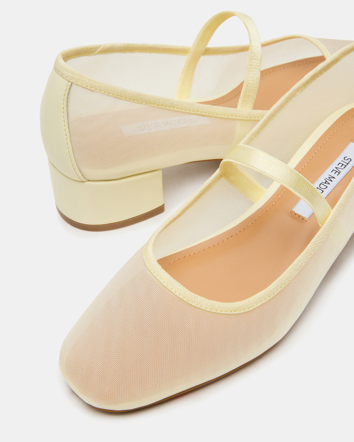 MURAL Butter Yellow Mary Jane Block Heel Square-Toe Women's Heel Steve Madden BUTTER YELLOW