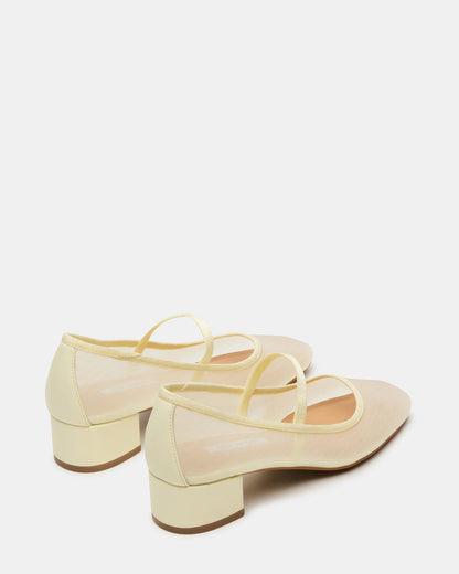 MURAL Butter Yellow Mary Jane Block Heel Square-Toe Women's Heel Steve Madden BUTTER YELLOW