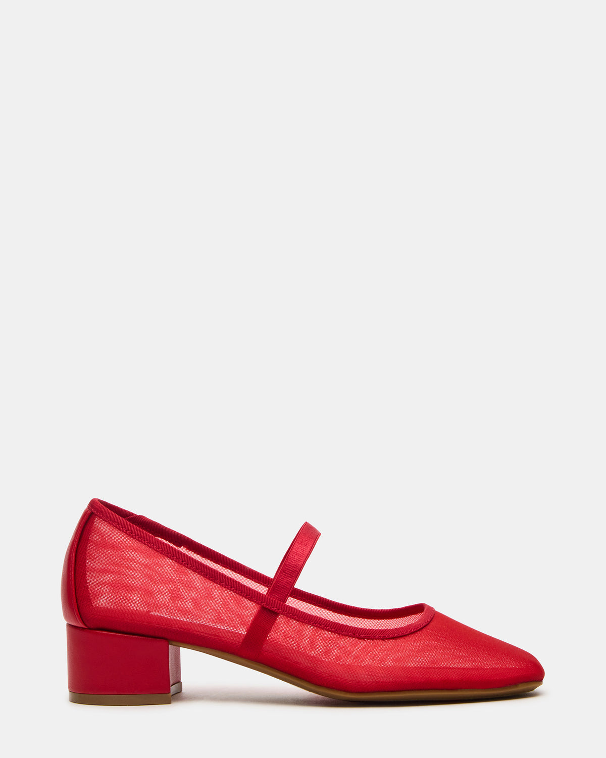 MURAL Red Mary Jane Block Heel Square-Toe Women's Heel Steve Madden RED