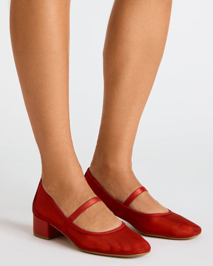 MURAL Red Mary Jane Block Heel Square-Toe Women's Heel Steve Madden RED