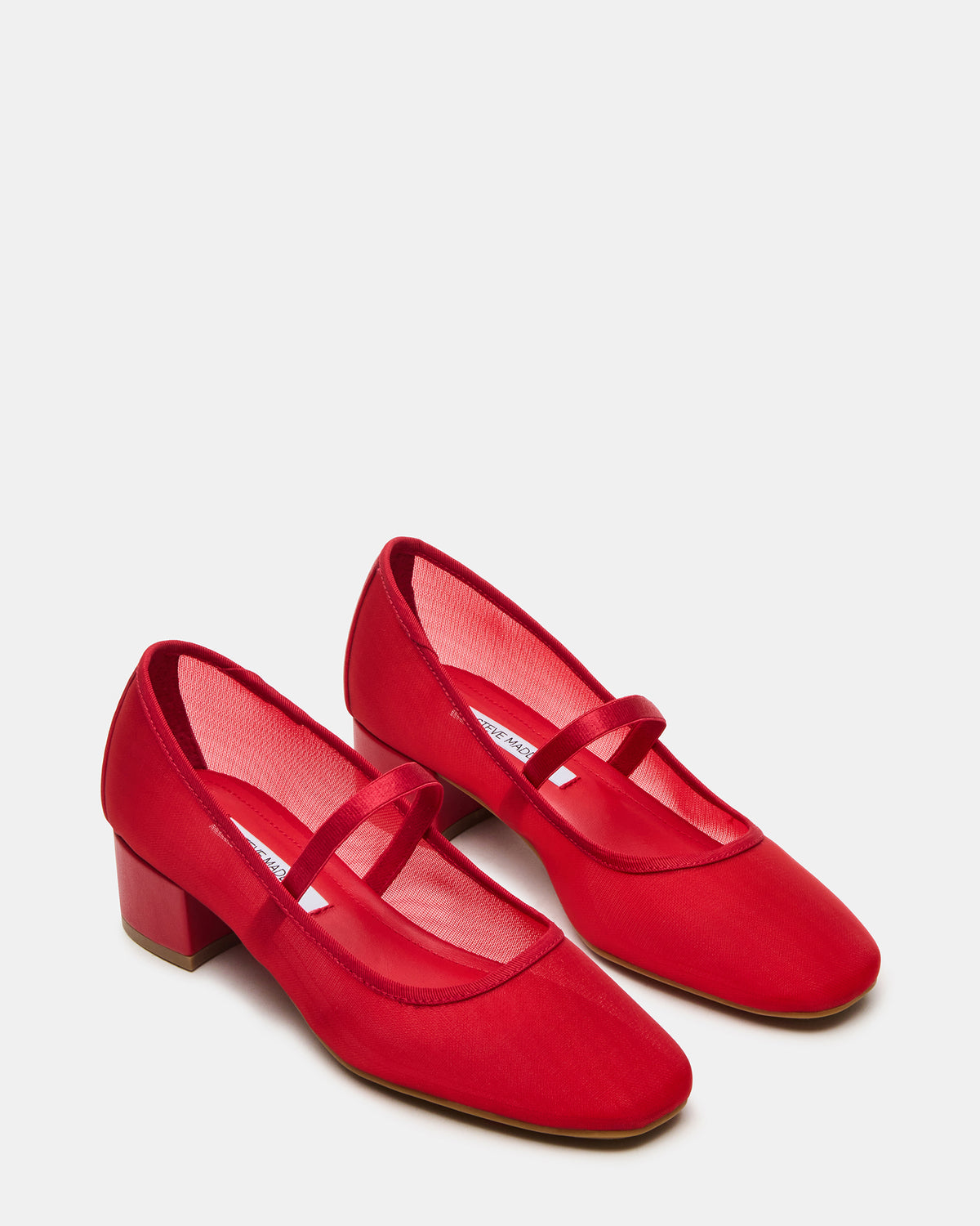 MURAL Red Mary Jane Block Heel Square-Toe Women's Heel Steve Madden RED