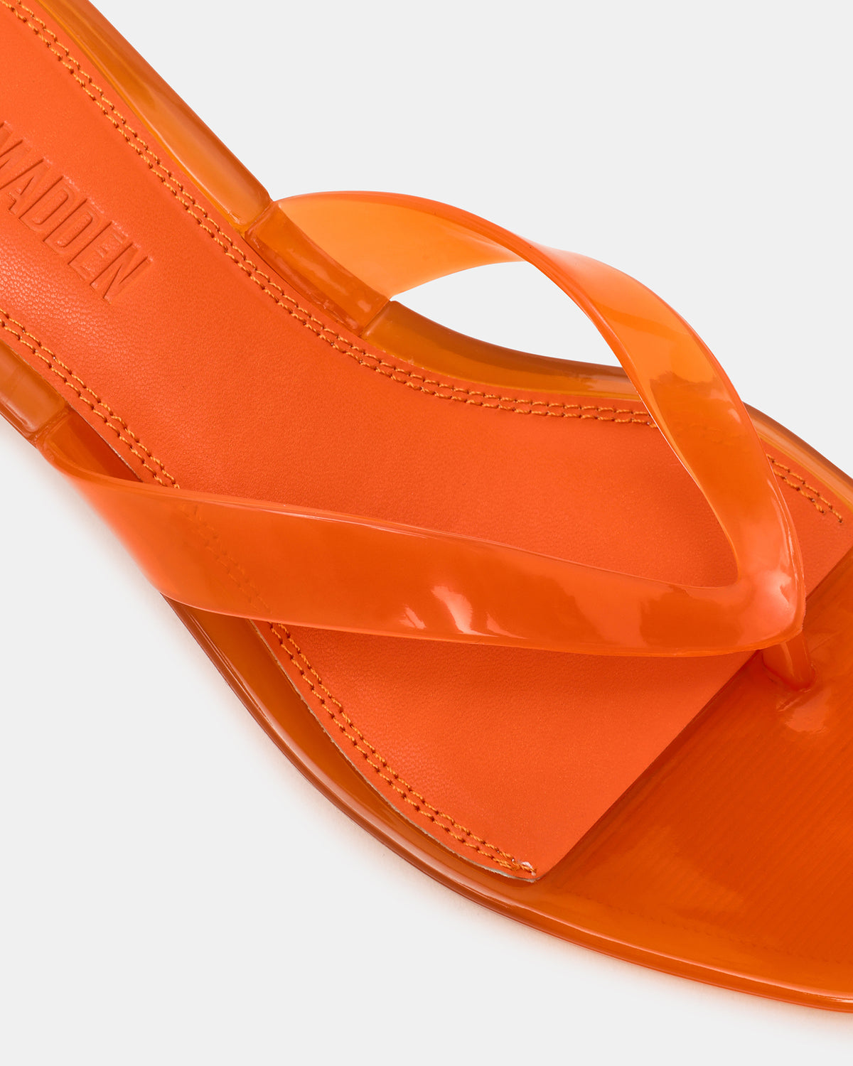 TRACIE Jelly Orange Thong Strap Women's Kitten Heel Steve Madden ORANGE