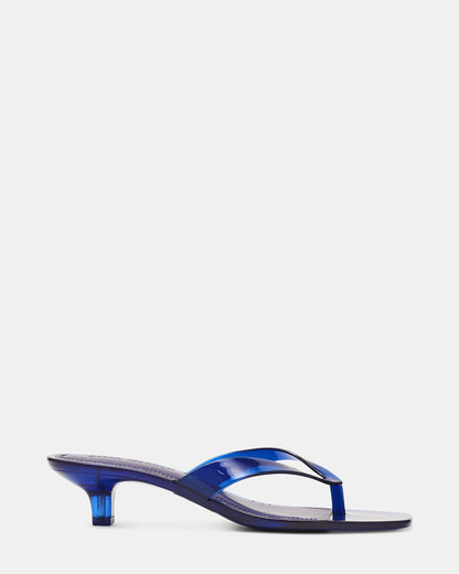 TRACIE Jelly Navy Thong Strap Women's Kitten Heel Steve Madden NAVY