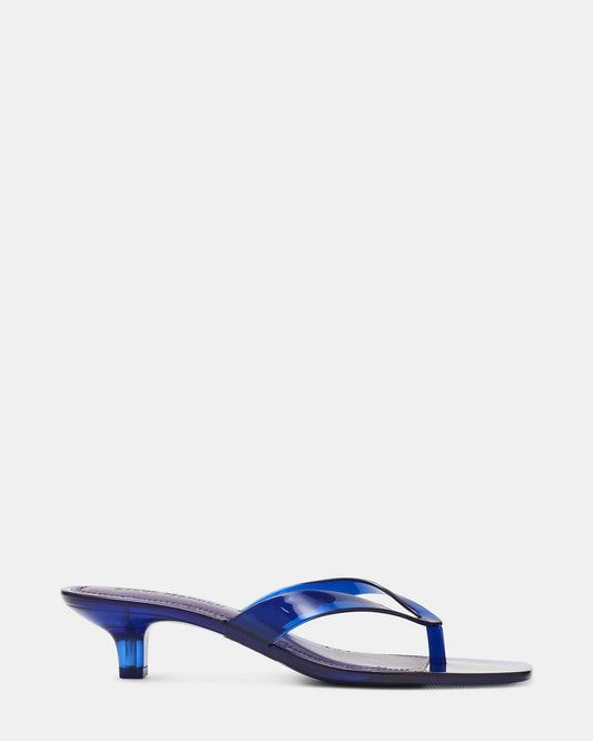 TRACIE Jelly Navy Thong Strap Women's Kitten Heel Steve Madden NAVY