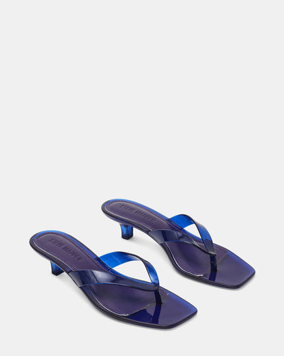TRACIE Jelly Navy Thong Strap Women's Kitten Heel Steve Madden NAVY
