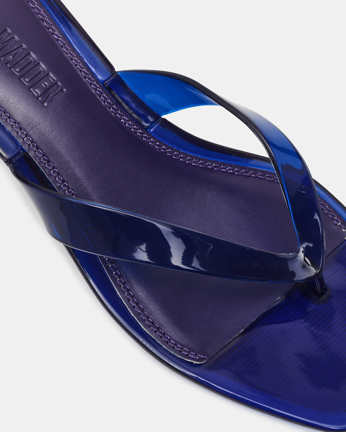 TRACIE Jelly Navy Thong Strap Women's Kitten Heel Steve Madden NAVY