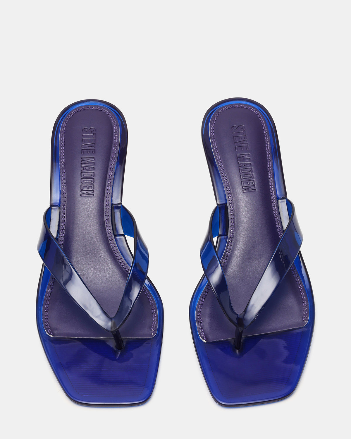 TRACIE Jelly Navy Thong Strap Women's Kitten Heel Steve Madden NAVY
