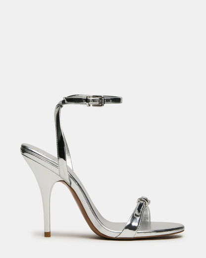 FOXX Silver Strappy Stiletto Open-Toe Women's Heel Steve Madden SILVER