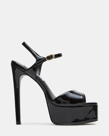 COLOGNE Black Patent Platform Stiletto Women's Heel Steve Madden BLACK PATENT