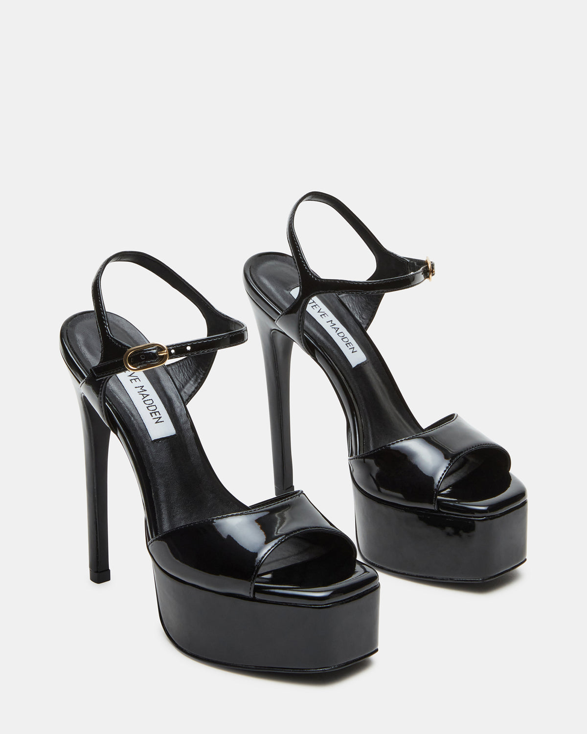 COLOGNE Black Patent Platform Stiletto Women's Heel Steve Madden BLACK PATENT