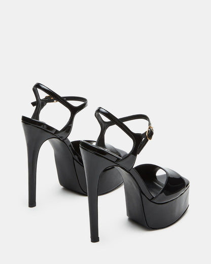 COLOGNE Black Patent Platform Stiletto Women's Heel Steve Madden BLACK PATENT