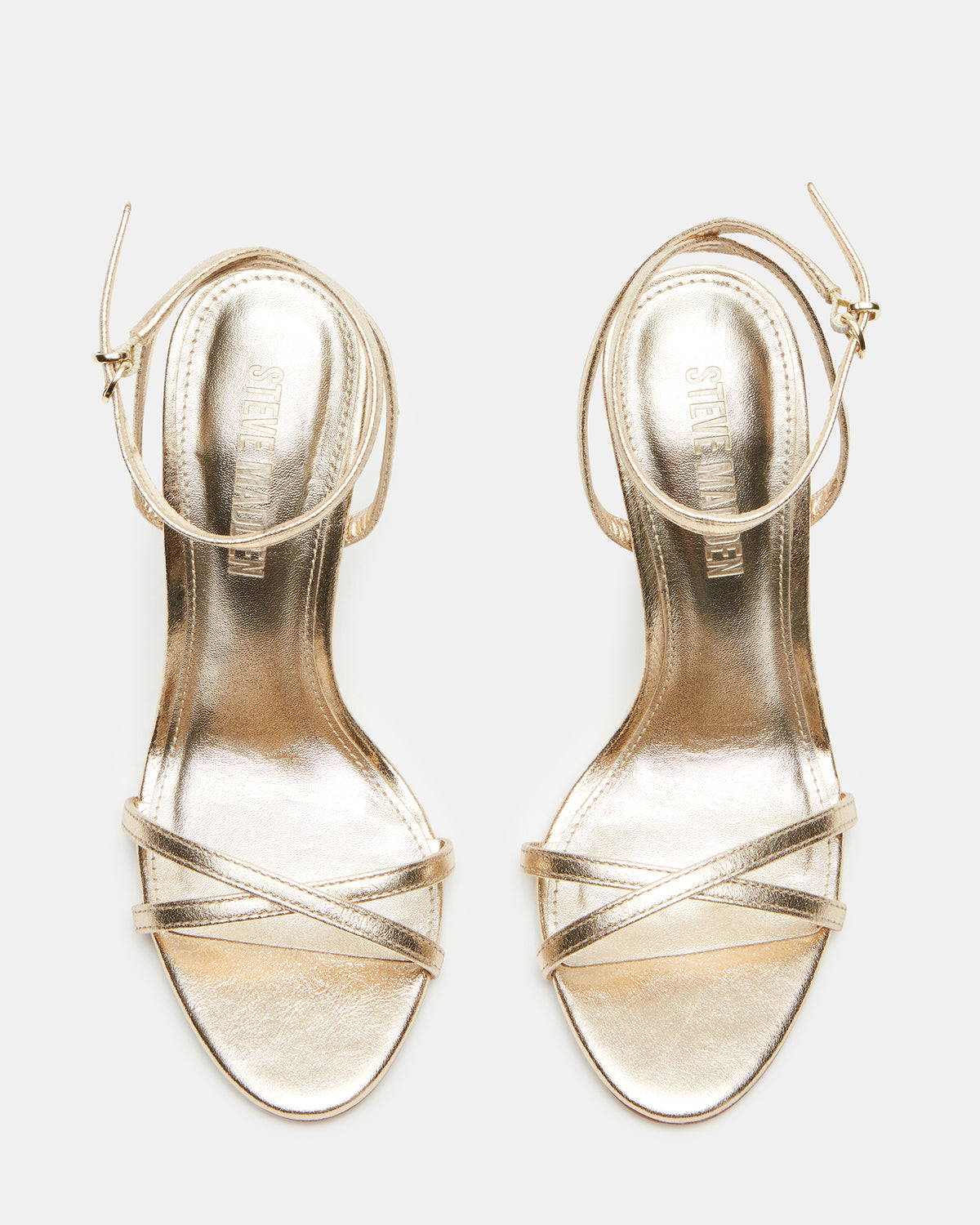 JYPSEY Gold Leather Strappy Stiletto Women's Heel Steve Madden GOLD LEATHER