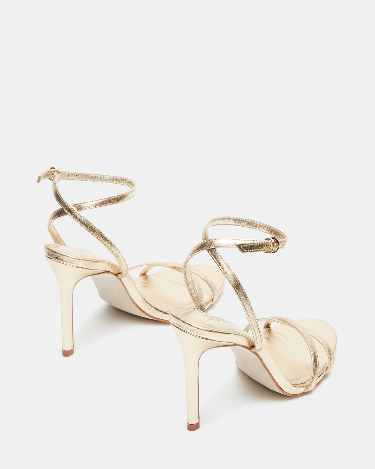 JYPSEY Gold Leather Strappy Stiletto Women's Heel Steve Madden GOLD LEATHER