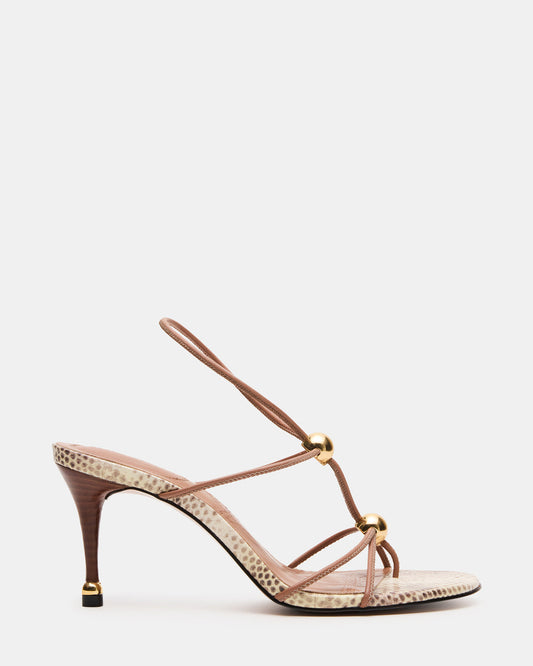 RAMOS Natural Snake Strappy Stiletto Women's Heel Steve Madden NATURAL SNAKE