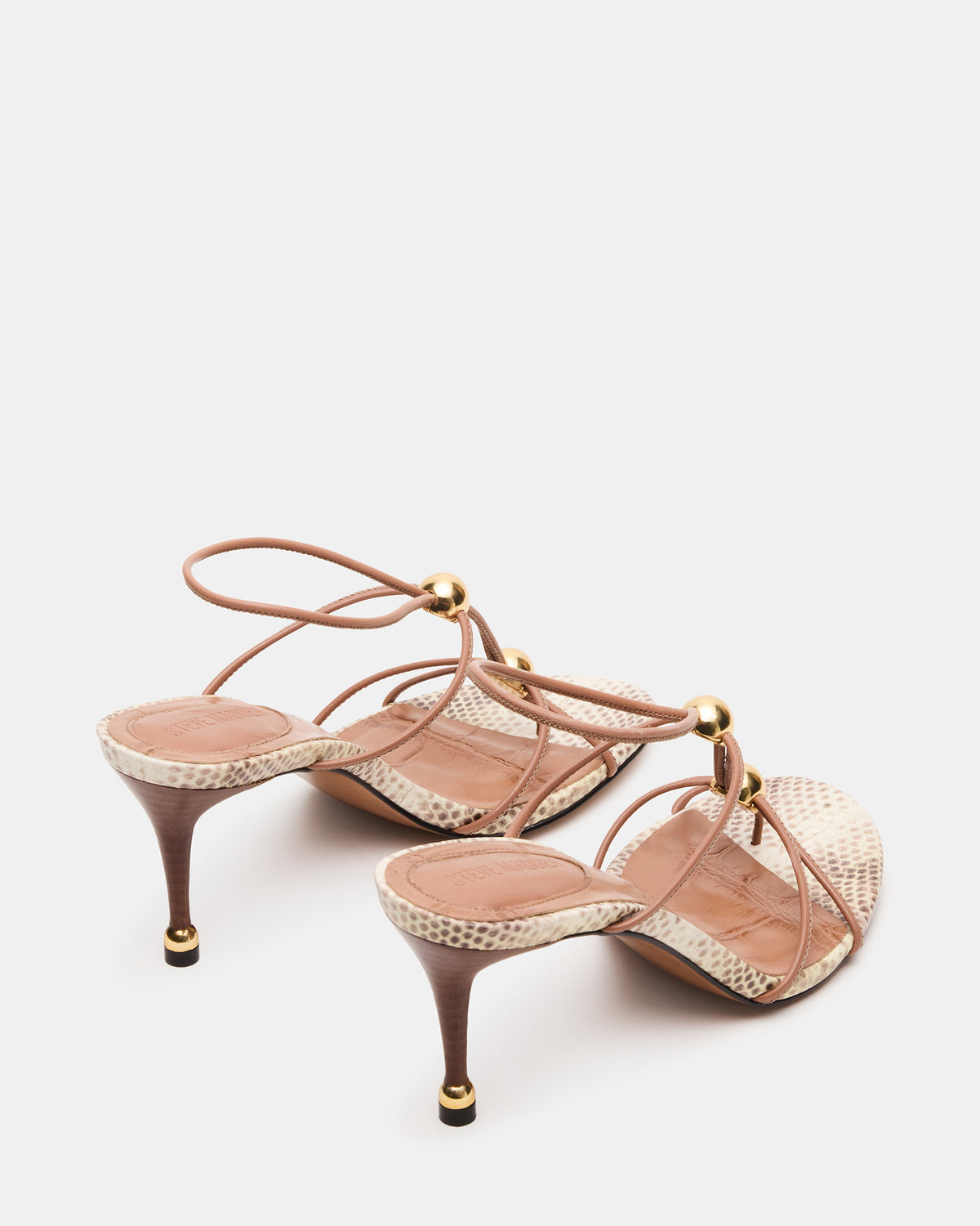 RAMOS Natural Snake Strappy Stiletto Women's Heel Steve Madden NATURAL SNAKE