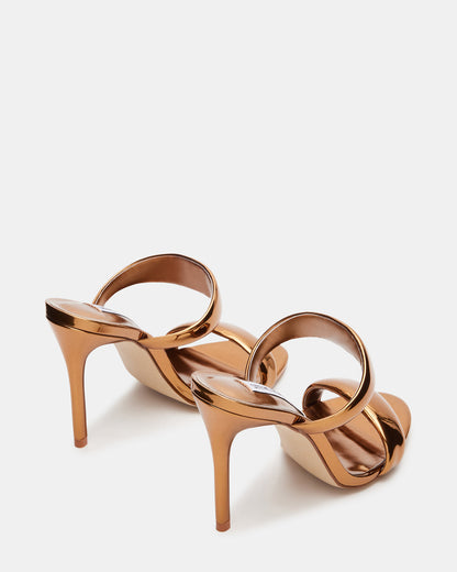 SATURN Bronze Stiletto Mule Women's Heel Steve Madden BRONZE