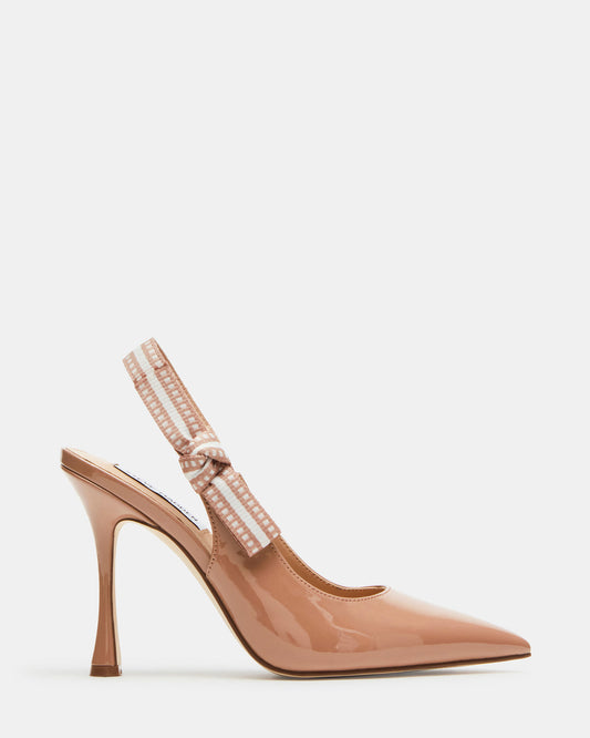 BRI Blush Patent Slingback Pump Women's Heel Steve Madden BLUSH PATENT