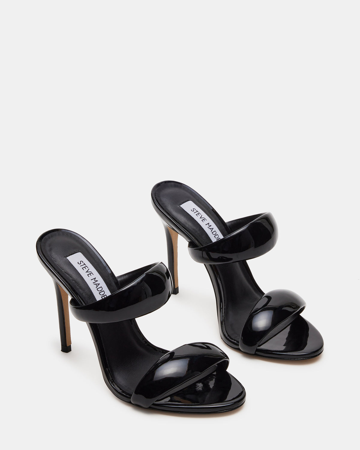 SATURN Black Stiletto Mule Women's Heel Steve Madden BLACK
