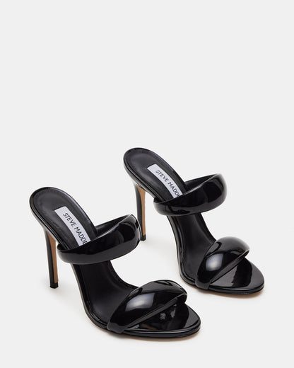 SATURN Black Stiletto Mule Women's Heel Steve Madden BLACK