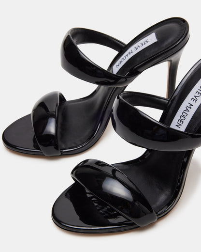 SATURN Black Stiletto Mule Women's Heel Steve Madden BLACK