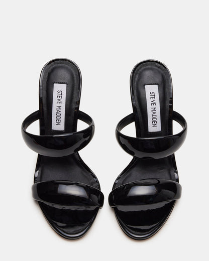 SATURN Black Stiletto Mule Women's Heel Steve Madden BLACK