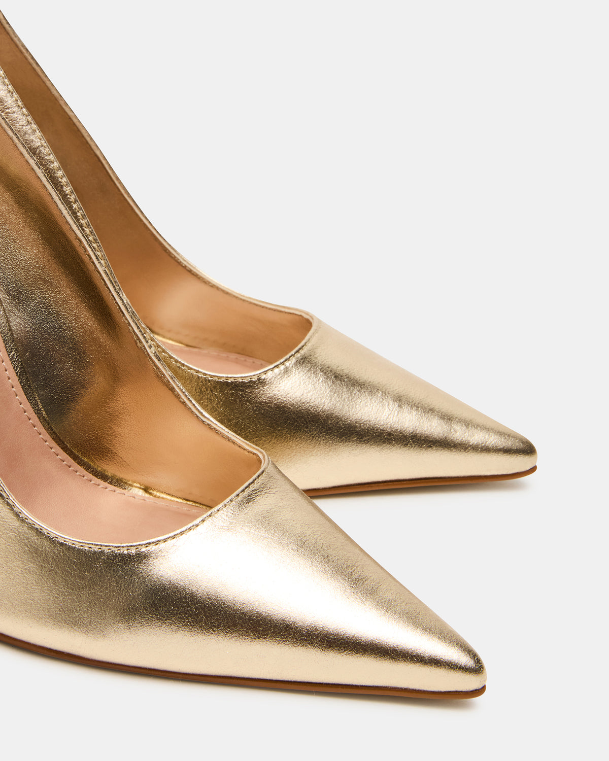 NOIR Gold Leather Pointed-Toe Stiletto Pump Women's Heels Steve Madden GOLD LEATHER