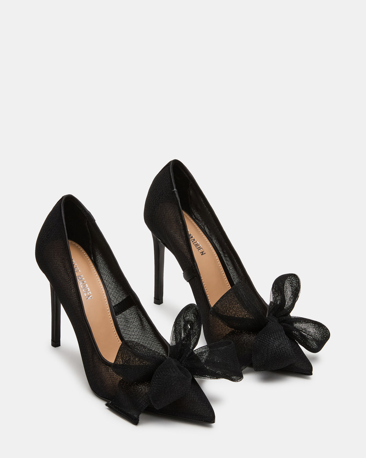 TAFFY Black Bow Pointed-Toe Stiletto Pump Women's Heel Steve Madden BLACK