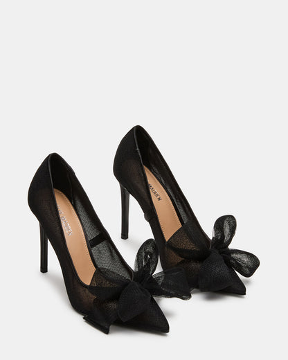 TAFFY Black Bow Pointed-Toe Stiletto Pump Women's Heel Steve Madden BLACK