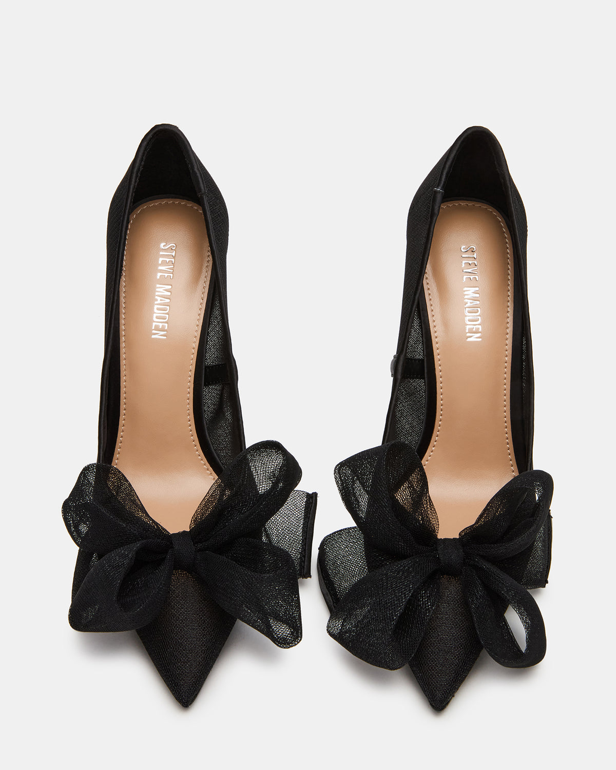 TAFFY Black Bow Pointed-Toe Stiletto Pump Women's Heel Steve Madden BLACK
