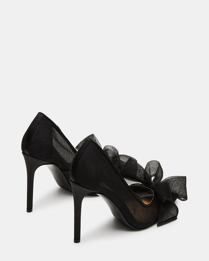 TAFFY Black Bow Pointed-Toe Stiletto Pump Women's Heel Steve Madden BLACK