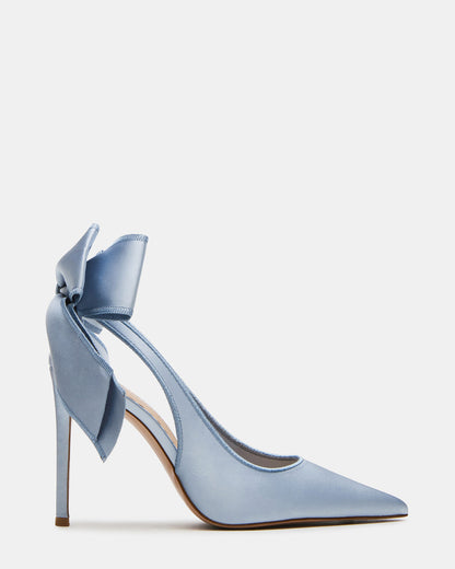 TEACUP Blue Satin Women's Pointed-Toe Slingback Heel Steve Madden BLUE SATIN