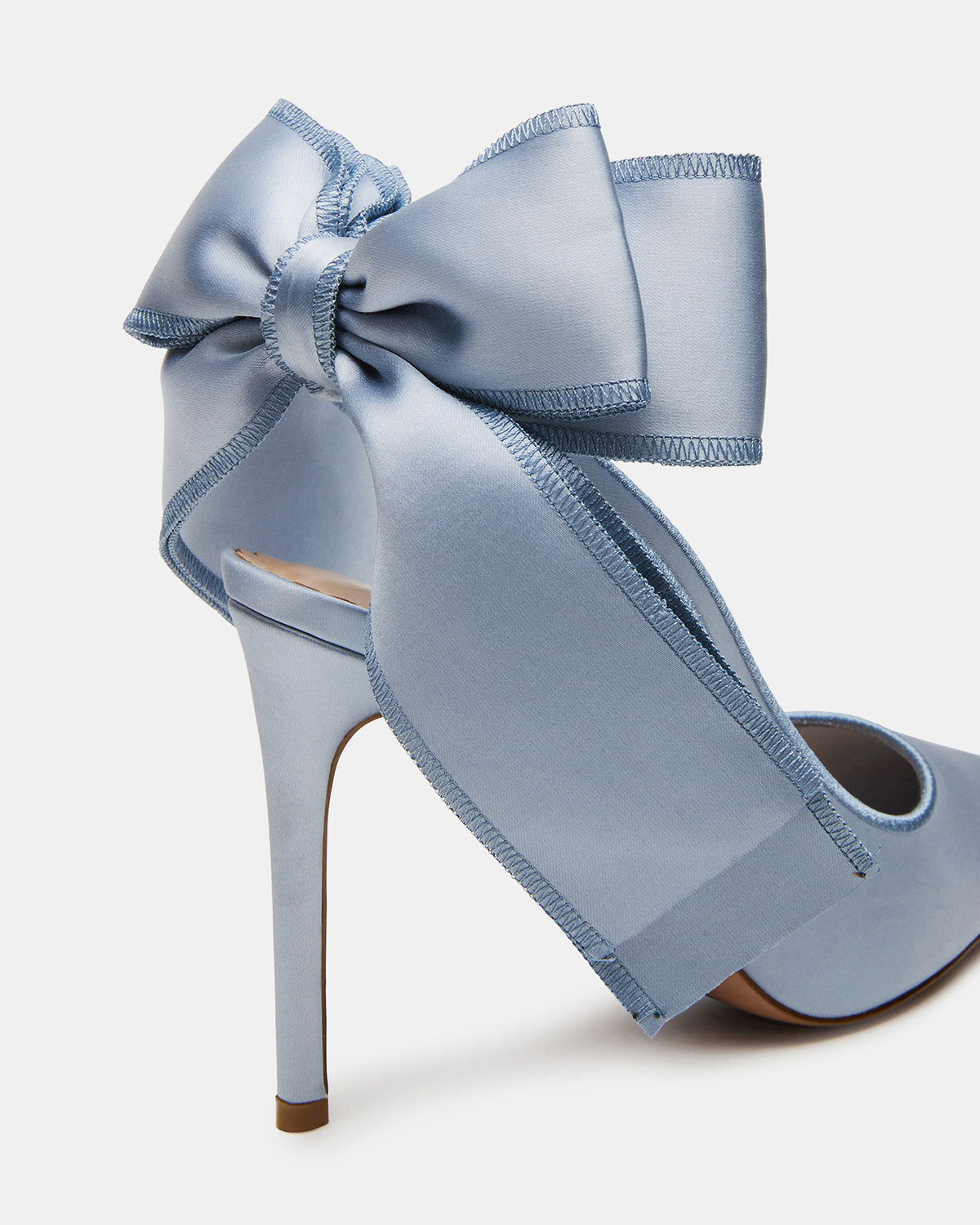TEACUP Blue Satin Women's Pointed-Toe Slingback Heel Steve Madden BLUE SATIN
