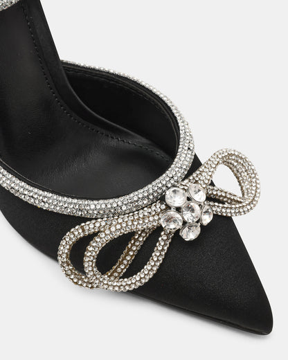 VIABLE Black Women's Rhinestone-Embellished Stilettos Steve Madden BLACK